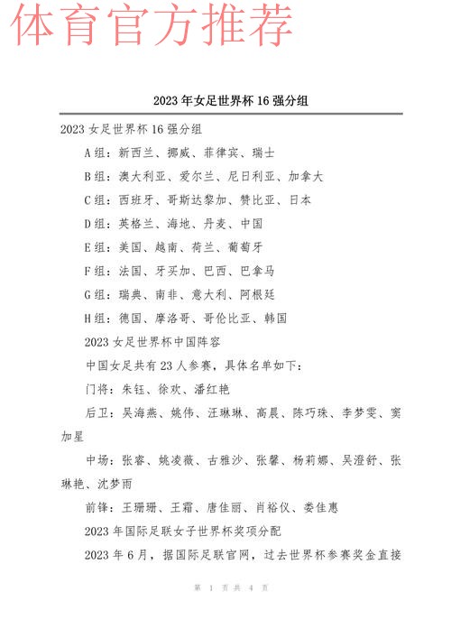 加拿大女足世界杯6月6日揭幕 中国队23人参赛名单公布